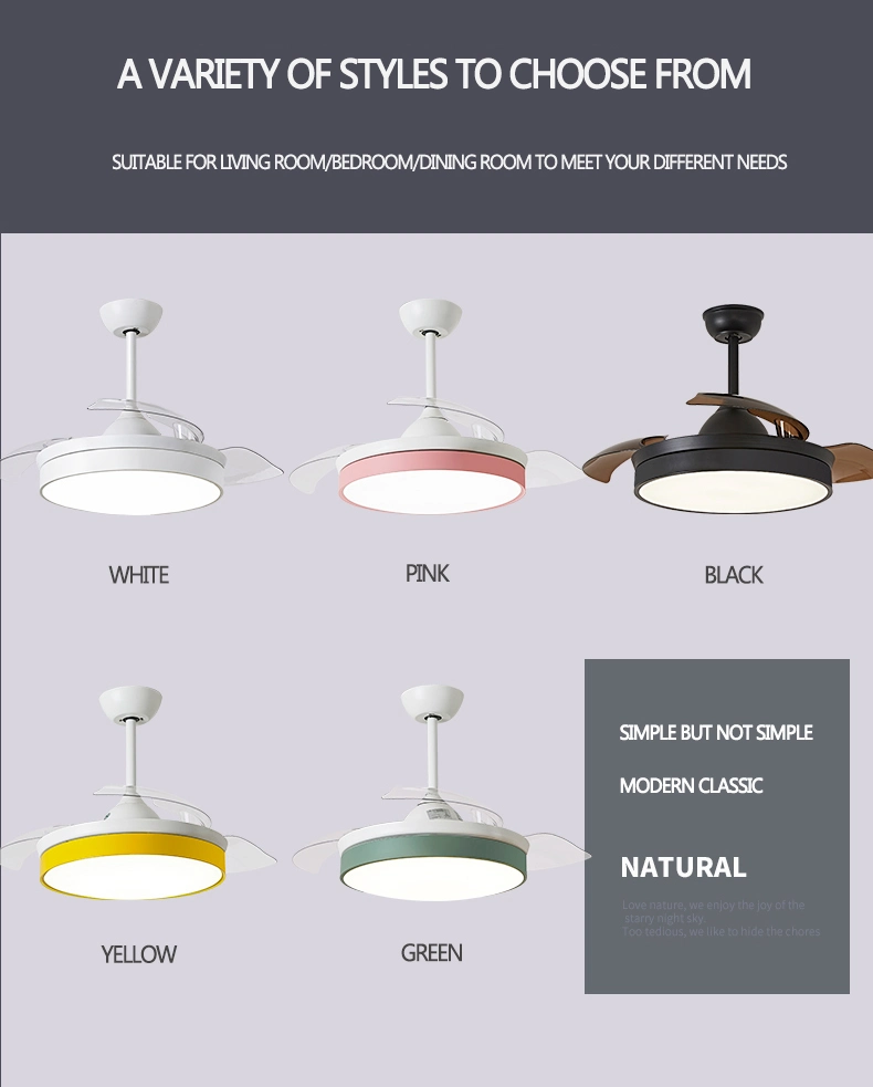 Star Spot 230V Decorative Lighting Retractable LED Ceiling Fan Light